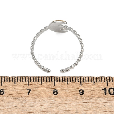 Двухцветные манжетные кольца из нержавеющей стали 304 RJEW-S635-01GP-11-1