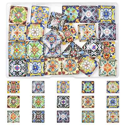 1 пакетик стеклянных кабошонов GGLA-FS0001-20B-1