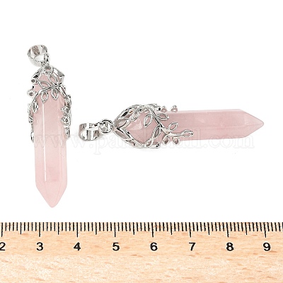 Природного розового кварца подвески G-M450-01P-09-1