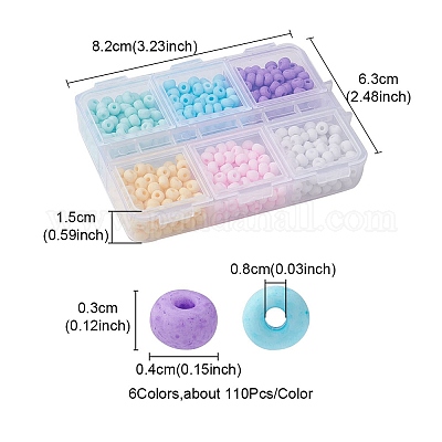 660шт 6 цвета бусины ручной работы из матового фарфора PORC-YW0001-01-1
