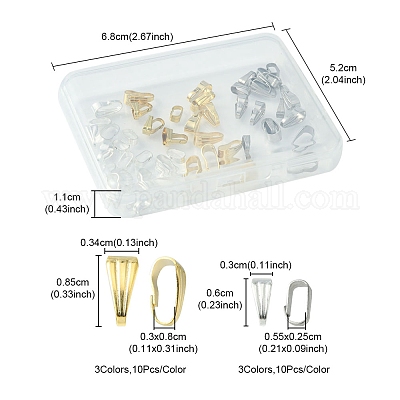 60 шт. 6 защелкивающихся дужки из нержавеющей стали 304 STAS-FS0001-35-1