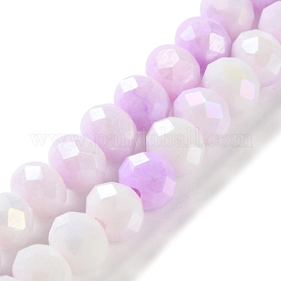 Стеклянные бусины с гальваническим покрытием  LAMP-S068-02A-1