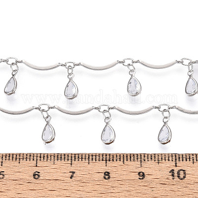 Цепи из латуни и стекла с фестончатыми прутьями CHC-T018-07P-1