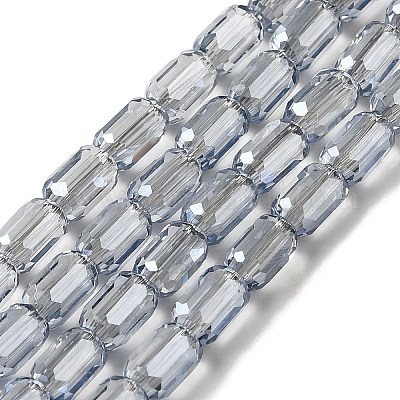 Стеклянные бусины с гальваническим покрытием  EGLA-D031-01-28-1