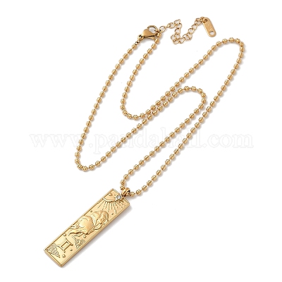 Ожерелья с подвеской в виде созвездия из нержавеющей стали 304 с прозрачным кубическим цирконием для женщин и мужчин NJEW-S435-01G-C-1