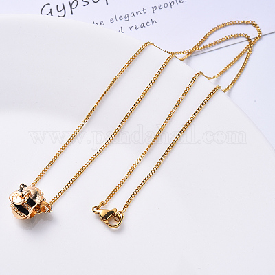 Ожерелье из нержавеющей стали 304 с панцирной цепью NJEW-S420-001B-G-1