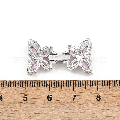 Латунные микро проложить кубического циркония раз за застежками KK-C075-42P-1