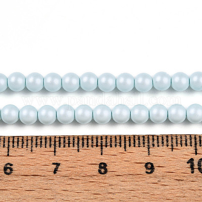 Выпечка из окрашенного перламутрового стекла жемчужные бусинки HY-N002-4mm-B01-1