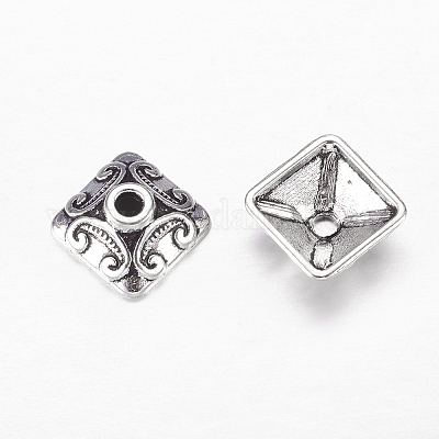 Тибетском стиле сплав шарик крышки X-LF0893Y-NF-1