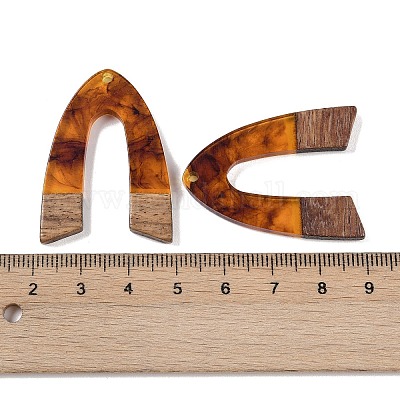 Подвески из смолы и дерева&nbsp;WOOD-F015-16C-1