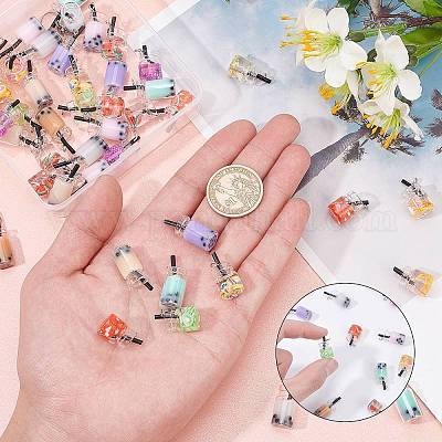 Наборы для изготовления серег с молочным чаем своими руками DIY-NB0004-28-1