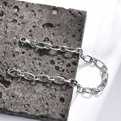 Устойчивые к потускнению модные браслеты-цепочки для матери и сына из нержавеющей стали 304 с гравировкой в виде лозы X-STAS-A028-B101P-1