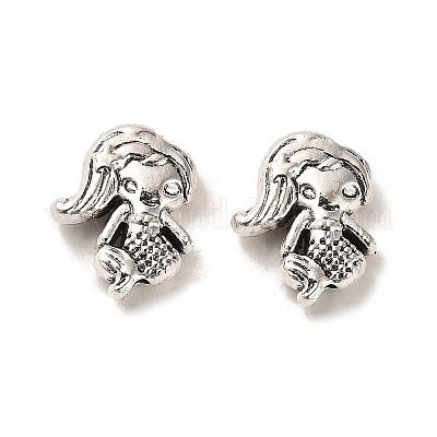 Сплавочные овальные бусины тибетского стиля  FIND-C043-045AS-1