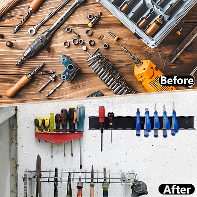 Support d'organisateur d'outils mural en fer&nbsp;ODIS-WH0043-204-1