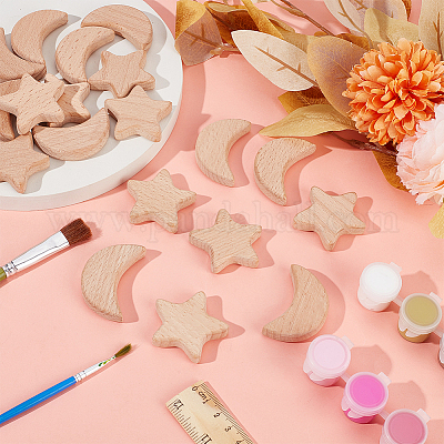 20 шт. 2 вида необработанных деревянных чипсов WOOD-OC0003-99-1