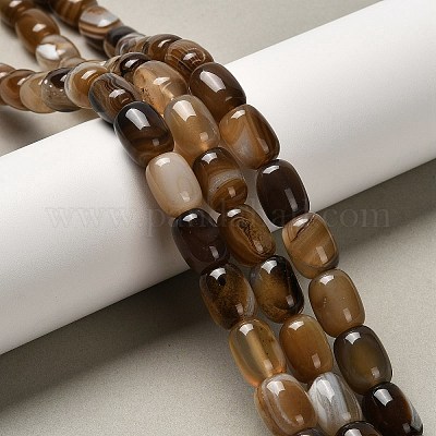 Натуральные полосатые агатовые бусы G-D317-A01-06-1