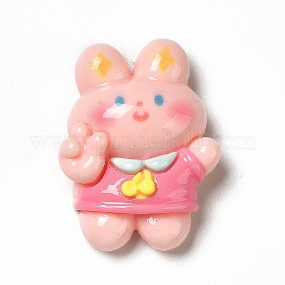 Мультяшные непрозрачные кабошоны из смолы RESI-C030-02D-1