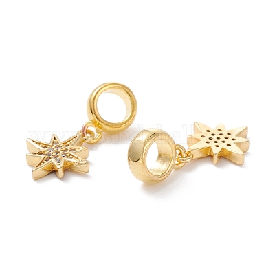 Латунь кубический цирконий европейские подвески с подвесками KK-B037-23G-1