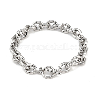 Браслеты-цепочки из нержавеющей стали 304 для женщин BJEW-C129-08A-P-1