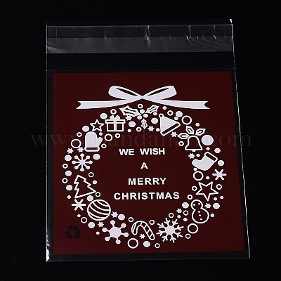Прямоугольник мешки ОПП целлофан на Рождество OPC-L001-34B-1