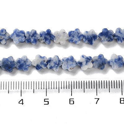 Натуральное синее пятно нитки из бисера яшмы G-B138-C03-01-1