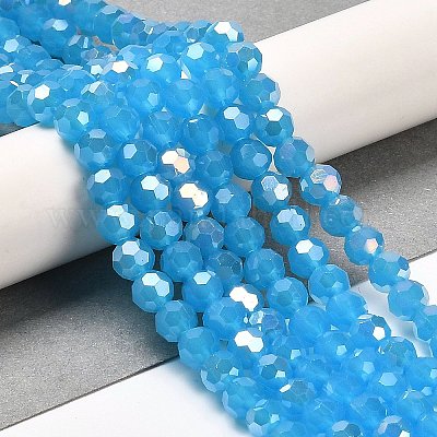 Подставки для стеклянных бусин с имитацией нефрита EGLA-A035-J6mm-B07-1