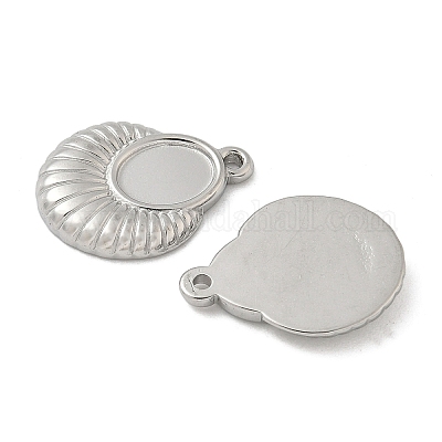 Оправы для подвесок из нержавеющей стали 304 в виде кабошонов STAS-D127-16P-1