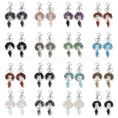 Брелок из натурального и синтетического камня KEYC-K022-01P-1