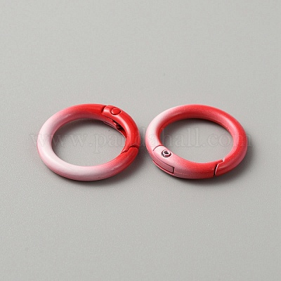 Кольца пружинных ворот из цинкового сплава градиентного цвета PALLOY-WH0001-82F-1