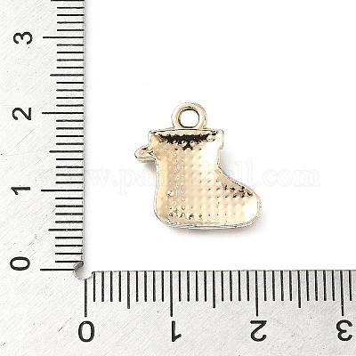 Подвески из сплава со стразами на рождественскую тематику PALLOY-P313-02A-G-1