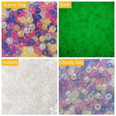 Светящиеся смолы европейские бусы RESI-KS0001-02-1