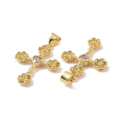 Крест с цветком KK-G435-06G-06-1