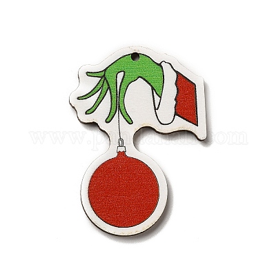 Шаровые односторонние подвески из дерева с принтом WOOD-H102-02E-1