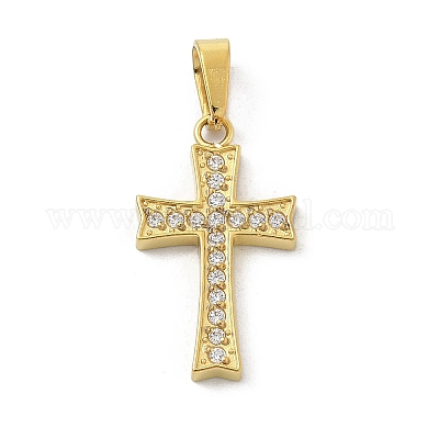 Ионное покрытие (ip) 304 нержавеющая сталь микропаве кубический цирконий подвески STAS-Z107-08G-04-1