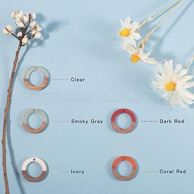 Подвески из смолы и дерева&nbsp;RESI-OL0001-10D-1