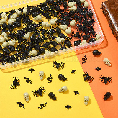 200 шт. 5 стиля кабошонов из смолы на тему Хэллоуина AJEW-SP0002-93-1