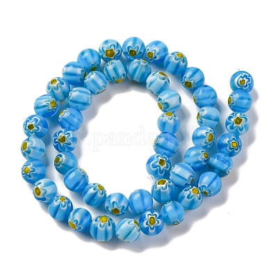 Ручной работы millefiori стеклянные бусины нитки LAMP-G164-05H-1