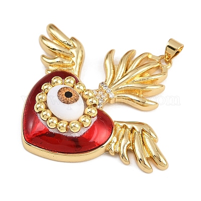 Латунные микропроволочные кубические циркониевые подвески из эмали KK-L244-05G-03-1