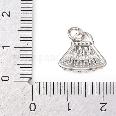 Латунные микропаве прозрачные кубические циркониевые подвески KK-G544-01P-01-1