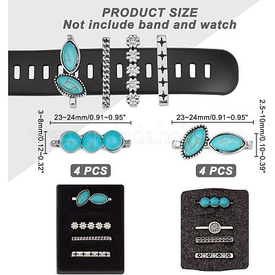 8 шт. синтетический бирюзовый браслет для часов в виде конского глаза FIND-NB0003-22-1