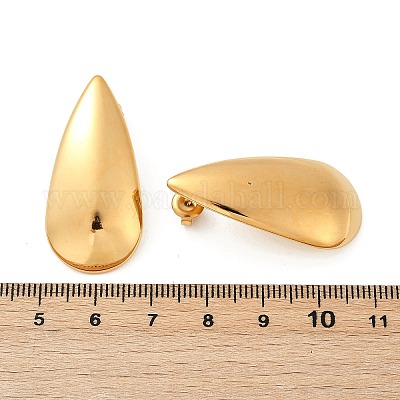 Серьги-гвоздики из нержавеющей стали 304 EJEW-G423-35B-G-1