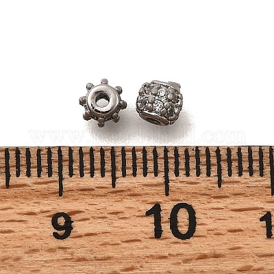 Латунные микро проложить кубического циркония бусы KK-Z126-12P-1