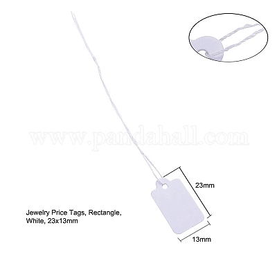 500 White String Price Tags for Jewelry