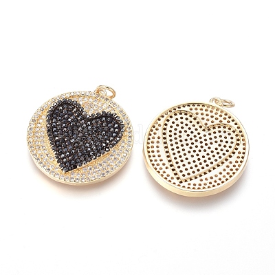 Латунные микро проложить кубического циркония подвески ZIRC-I032-45G-1