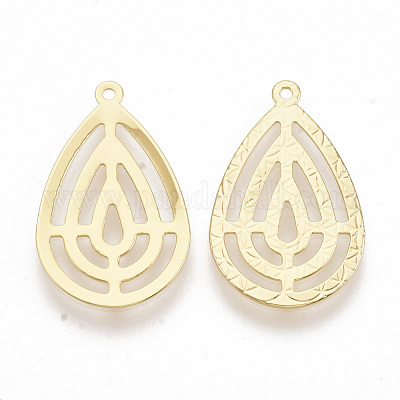 Латунные филигранные подвески X-KK-G378-09G-1
