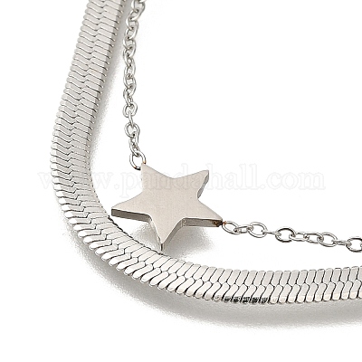 201 двухслойная цепочка-змейка из нержавеющей стали STAS-B076-03P-1