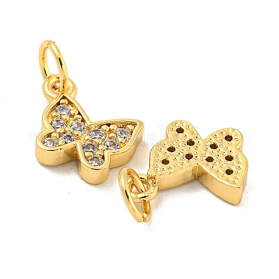 Покрытие стойки латунь микропаве прозрачные подвески из кубического циркония KK-B093-13A-G-1