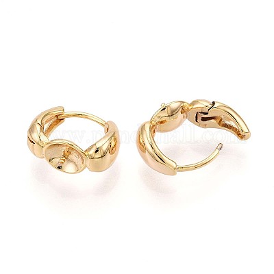 Латунная серьга-кольцо KK-N261-30G-1