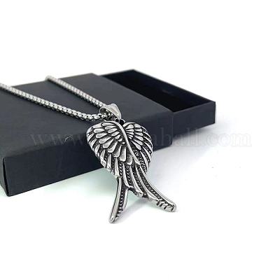 Ожерелья с подвеской в виде крыльев из нержавеющей стали для мужчин и женщин JJ8841-1