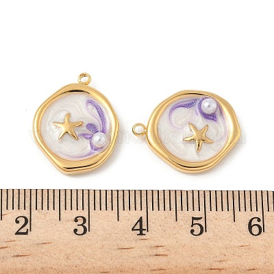 Подвески из нержавеющей стали 304 с эмалью STAS-U057-11G-E-1